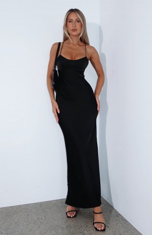 White Fox It's Not The Same Maxi Women Dress Black | NZ KIMW-60231