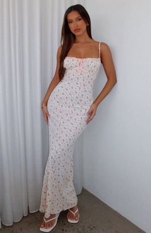 White Fox Making Decisions Maxi Women Dress Pink | NZ YSNH-72651