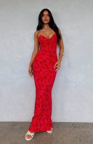 White Fox New Beginnings Maxi Women Dress Raspberry Delight | NZ PCRU-43801