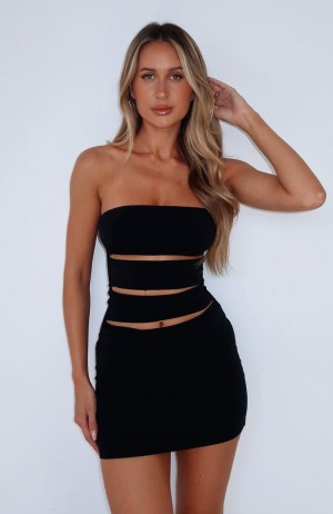 White Fox Picture To Burn Mini Women Dress Black | NZ WMXE-06135