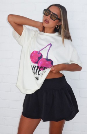 White Fox So Attracted Mini Women Skirts Black | NZ DPOK-17059