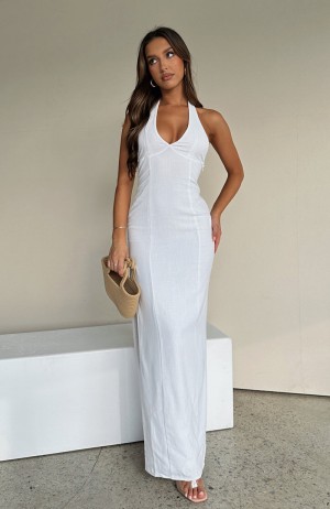 White Fox Sun Kissed Glow Maxi Women Dress White | NZ MAIP-28719