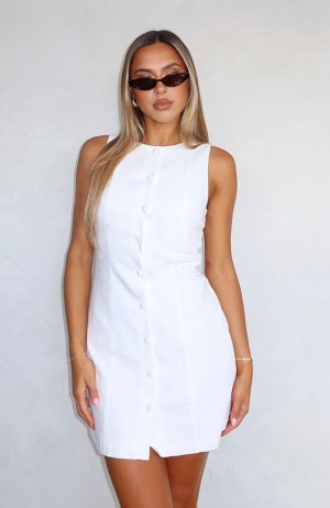 White Fox They Don't Know Me Mini Women Dress White | NZ RDNM-15926