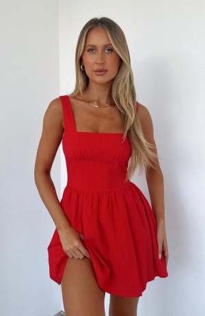 White Fox Trending Now Mini Women Dress Red | NZ EOYD-35106